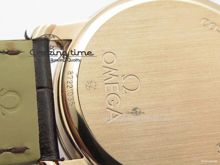 0422 TimelessDesign De Ville MK 1:1 Best Edition RG Black Dial On Black Leather Asian Seagull T1701 (Sec@6) 8236